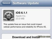 تحديث آبل IOS 6.1.1