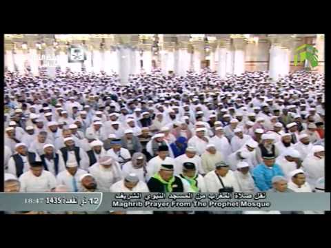 صلاة المغرب-المسجد النبوي 1435.11.12هـ