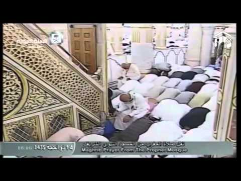  صلاة المغرب-المسجد النبوي 1435.12.14هـ 