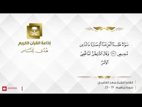 القارئ سعد الغامدي - أَلَمْ تَرَ أَنَّ اللَّهَ خَلَقَ السَّمَاوَاتِ وَالْأَرْضَ بِالْحَقِّ