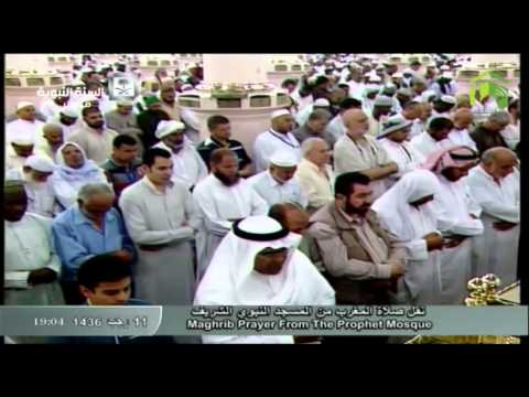 صلاة المغرب المسجد النبوي 1436.07.11هـ